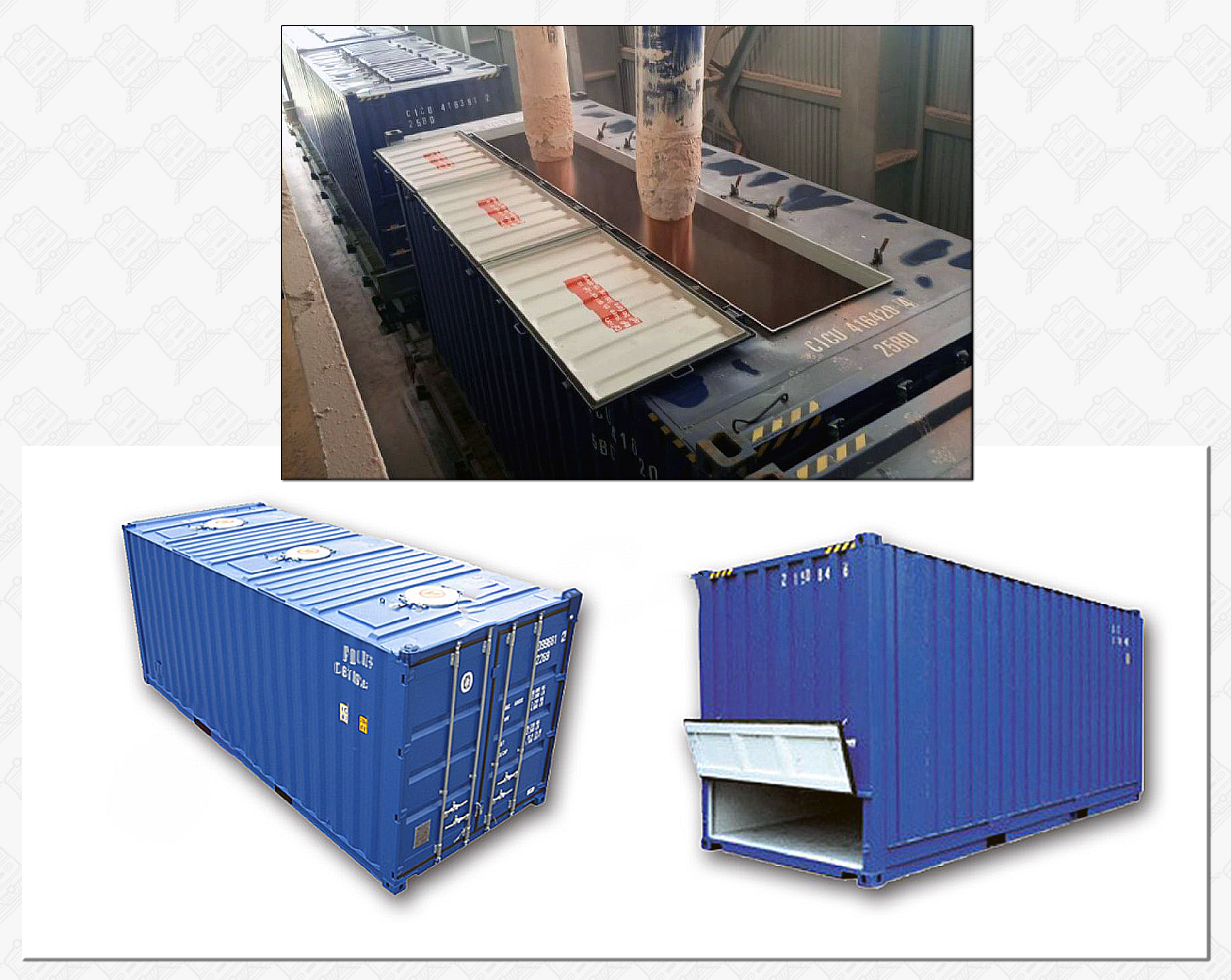 General exterior view of a BULK container used by Belaruskali OJSC to export its products