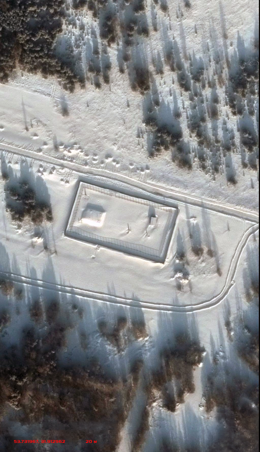 1 из 9 - Спутниковые снимки территории бывшей авиабазы «Кричев-6» в январе 2026 года (13.01.2026)