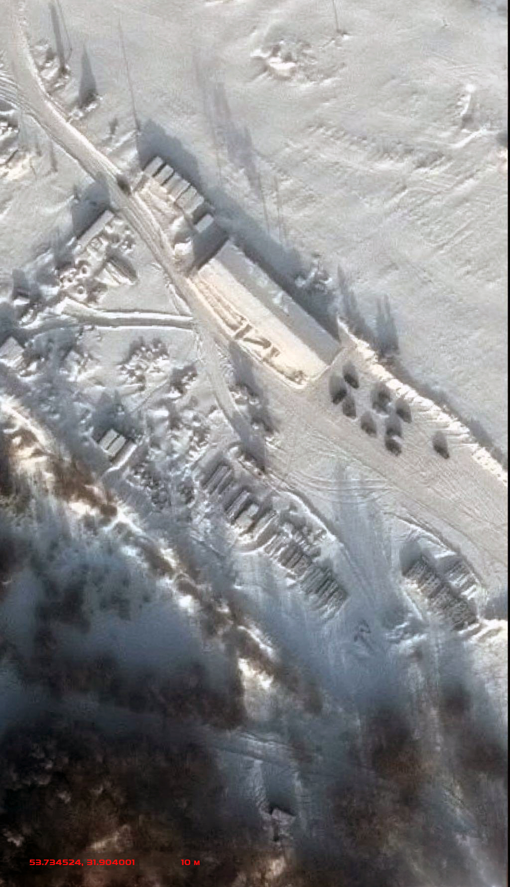 3 из 9 - Спутниковые снимки территории бывшей авиабазы «Кричев-6» в январе 2026 года (13.01.2026)