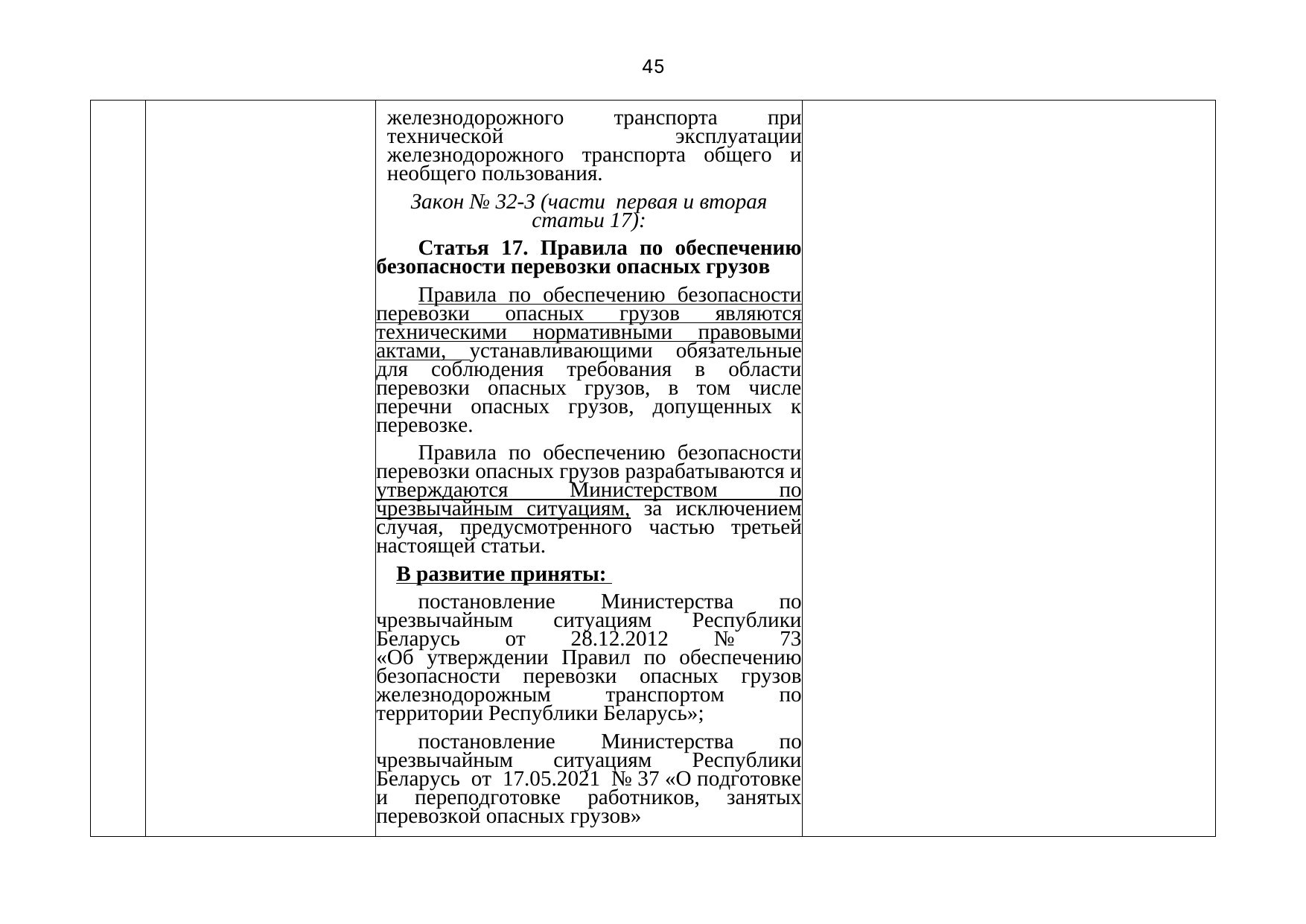 Письмо БЖД № 25-03-19/7574 от 03.08.2021: анализ законодательства Беларуси по Союзной программе, лист 46